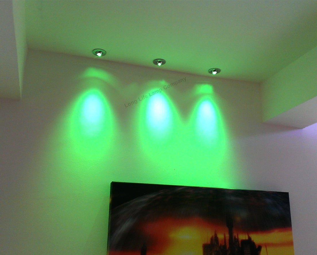 3w MR16 LED Green Low Voltage Spot light Bulb 12v - Energy Light Bulbs - Free delivery on all orders