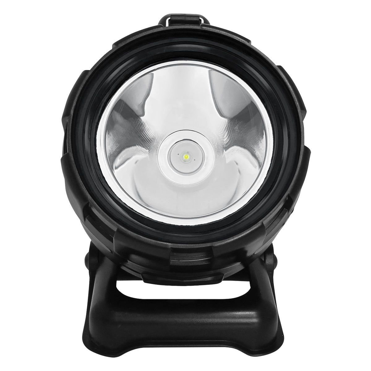 Rechargeable emergency spotlight designed for vehicle breakdowns and outdoor use