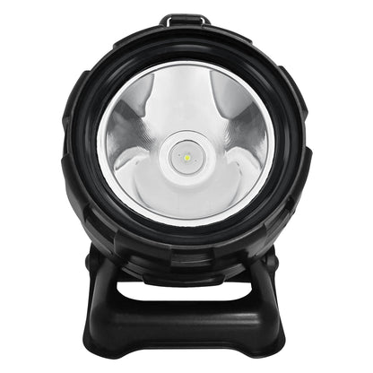Rechargeable emergency spotlight designed for vehicle breakdowns and outdoor use