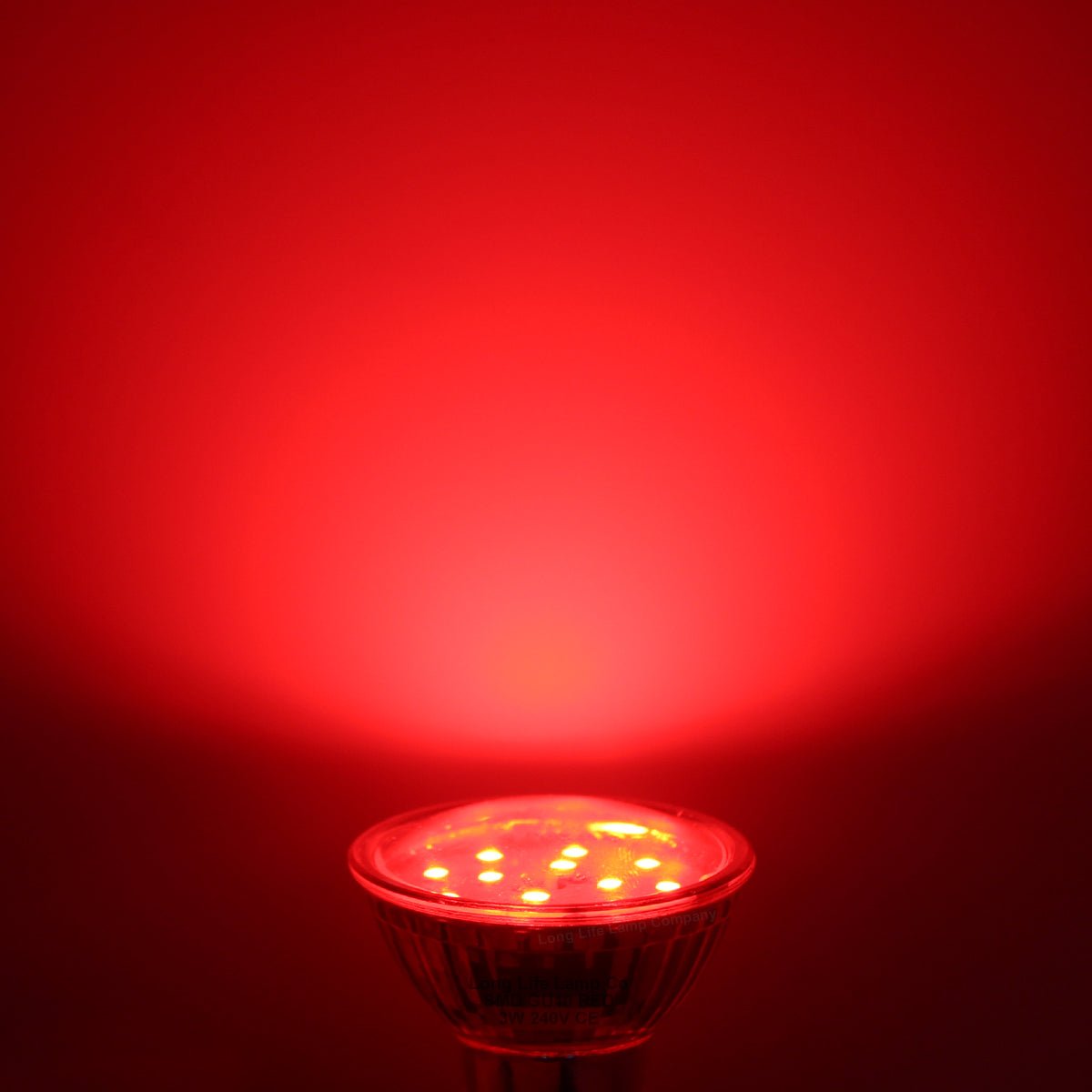 3w Red GU10 LED Colour Light Bulb - Energy Light Bulbs - Free delivery on all orders