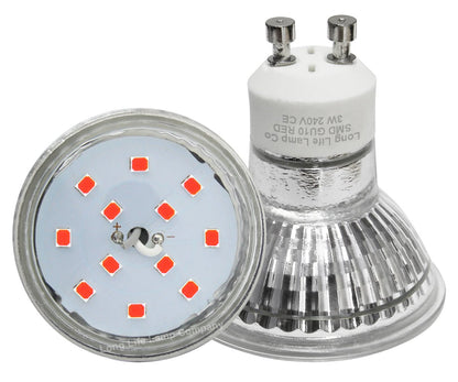 3w Red GU10 LED Colour Light Bulb - Energy Light Bulbs - Free delivery on all orders