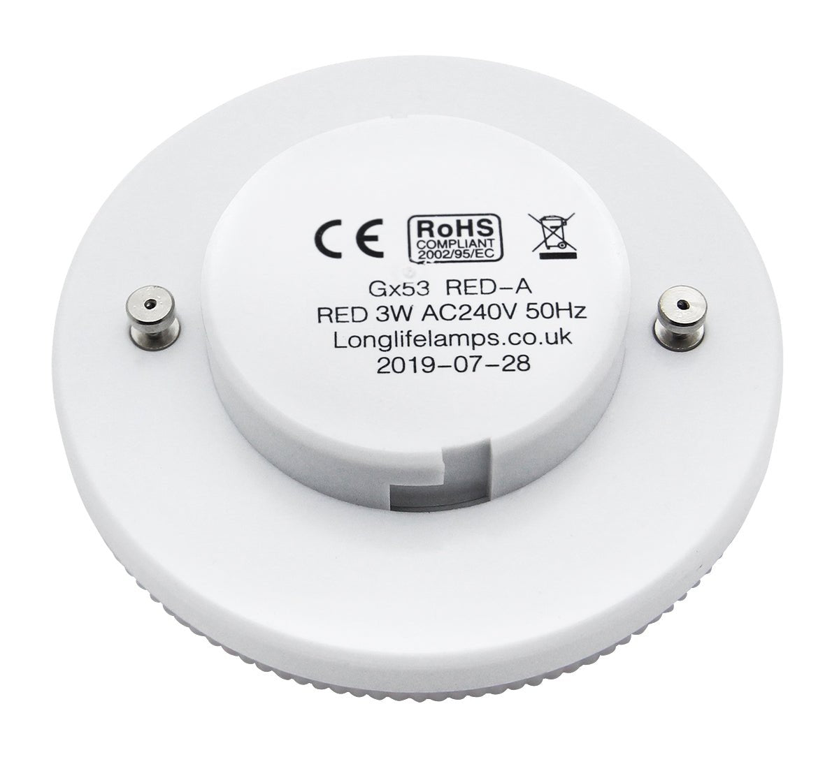 3W RED GX53 LED Light Bulb Replacement for CFL Round - Energy Light Bulbs - Free delivery on all orders
