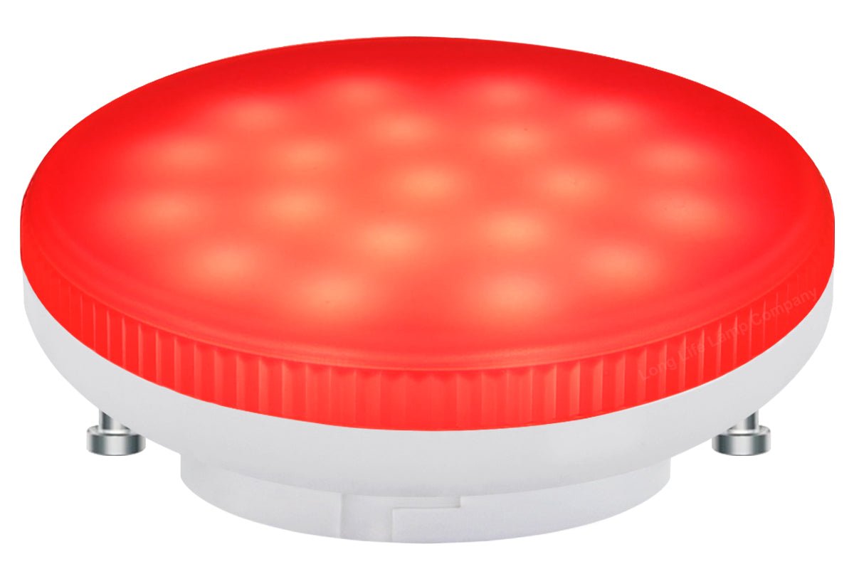3W RED GX53 LED Light Bulb Replacement for CFL Round - Energy Light Bulbs - Free delivery on all orders