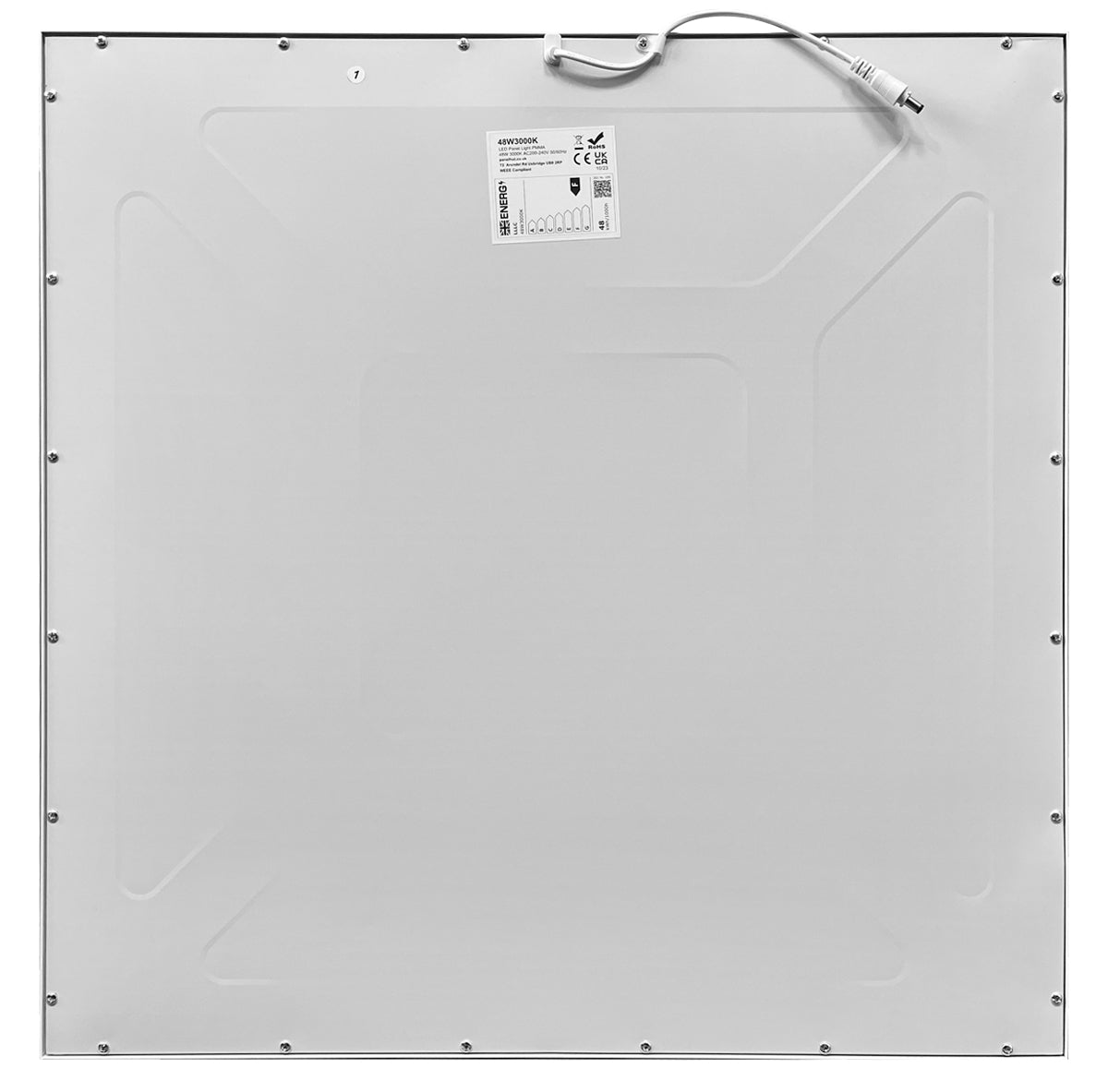 48w LED Ceiling Panel 600x600 Warm White Flat Tile 3000k - Free delivery on all orders