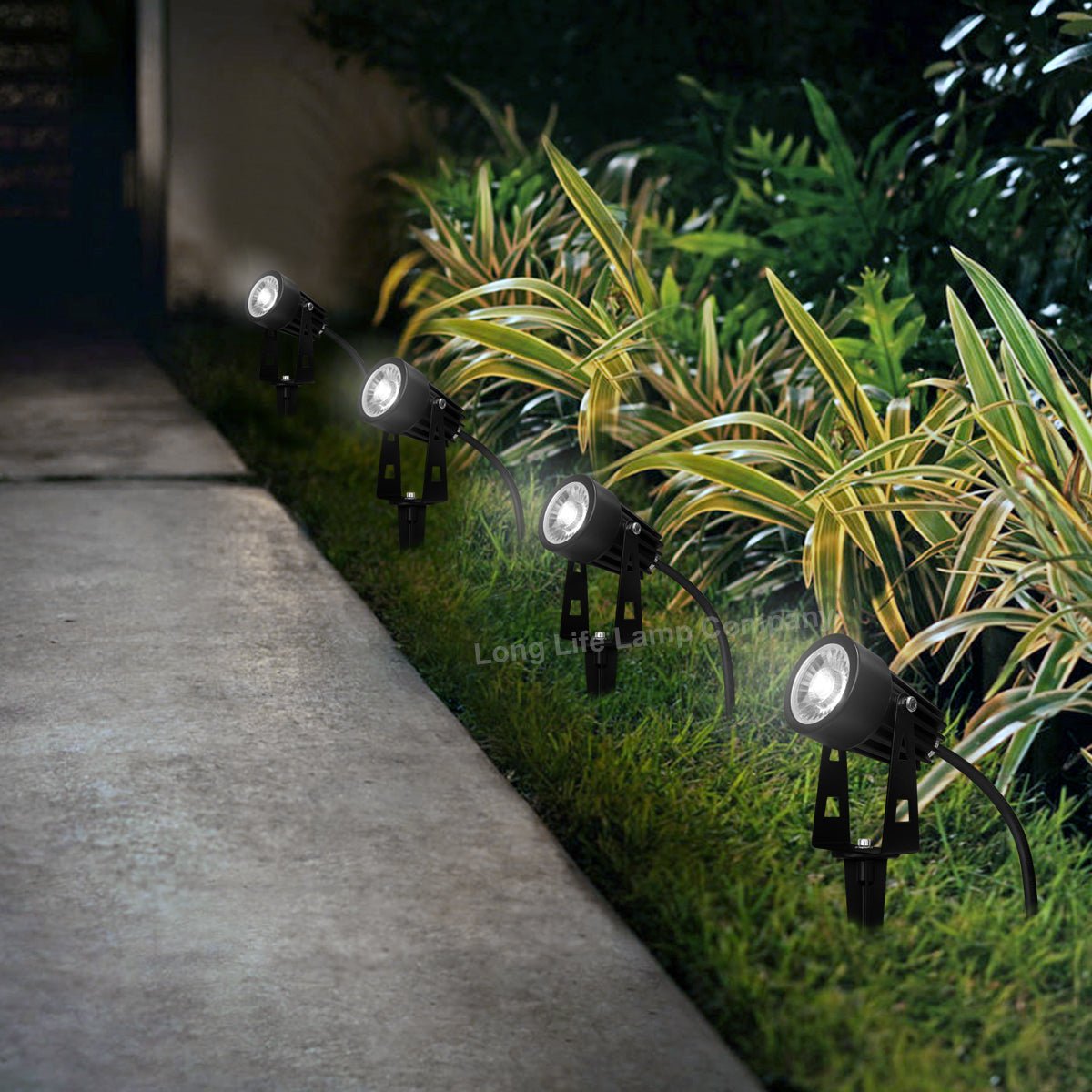 4 Pack Outdoor Garden LED Spike Lights Cool White 12v Low Voltage - Energy Light Bulbs - Free delivery on all orders