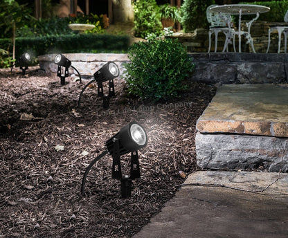4 Pack Outdoor Garden LED Spike Lights Cool White 12v Low Voltage - Energy Light Bulbs - Free delivery on all orders