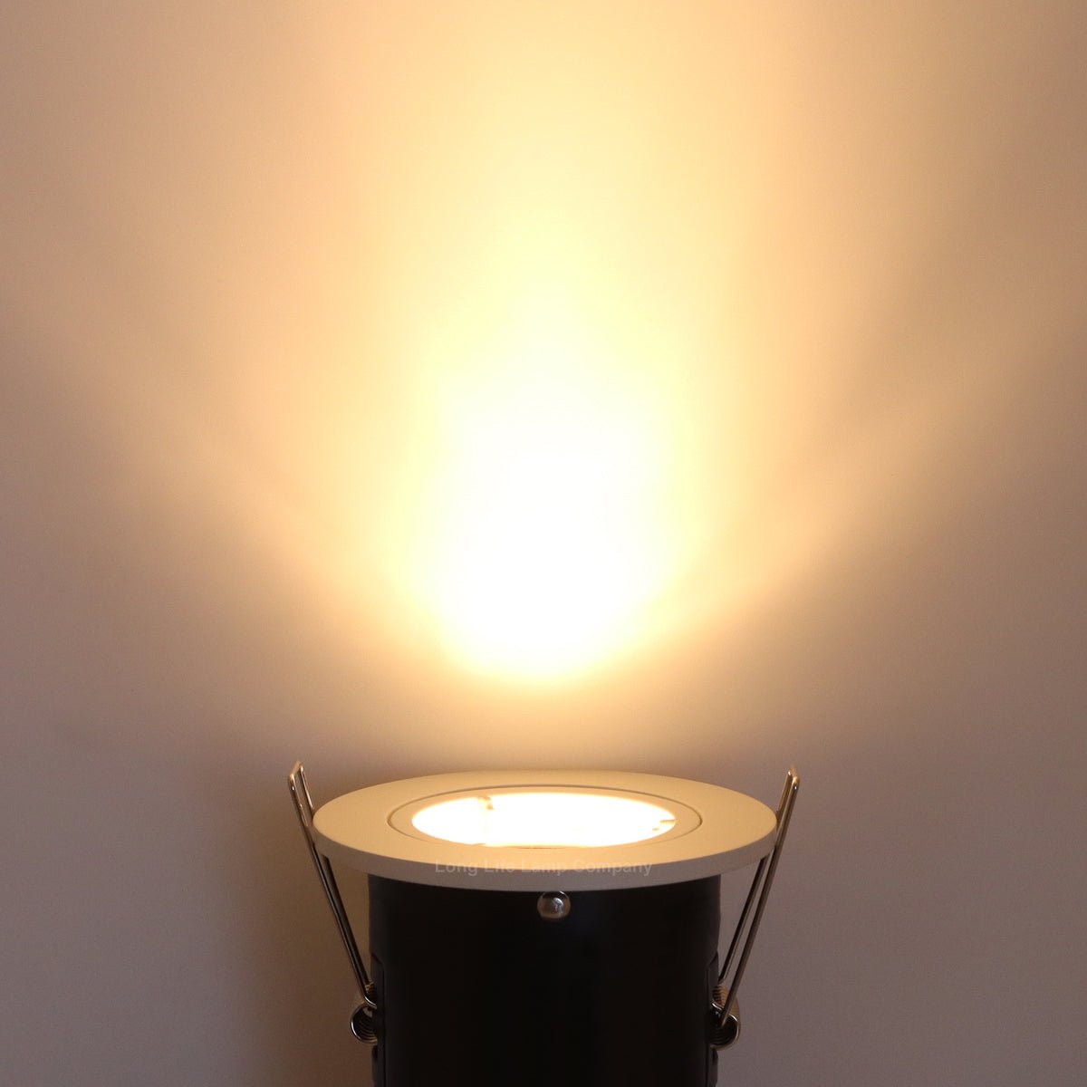 4 pack White or Brush Chrome or Black Fixed Fire Rated Downlight - Energy Light Bulbs - Free delivery on all orders