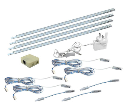 4 x 30cm Plug In LED Beautiful BLUE Under Kitchen Cupboard Cabinet Strip Light - Energy Light Bulbs - Free delivery on all orders