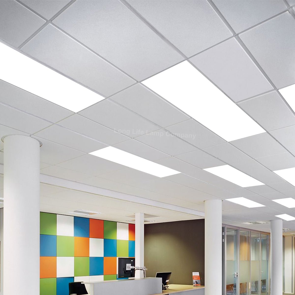 40w 1200 x 300 Ceiling Suspended Recessed LED Panel White Light Office Lighting - Energy Light Bulbs - Free delivery on all orders