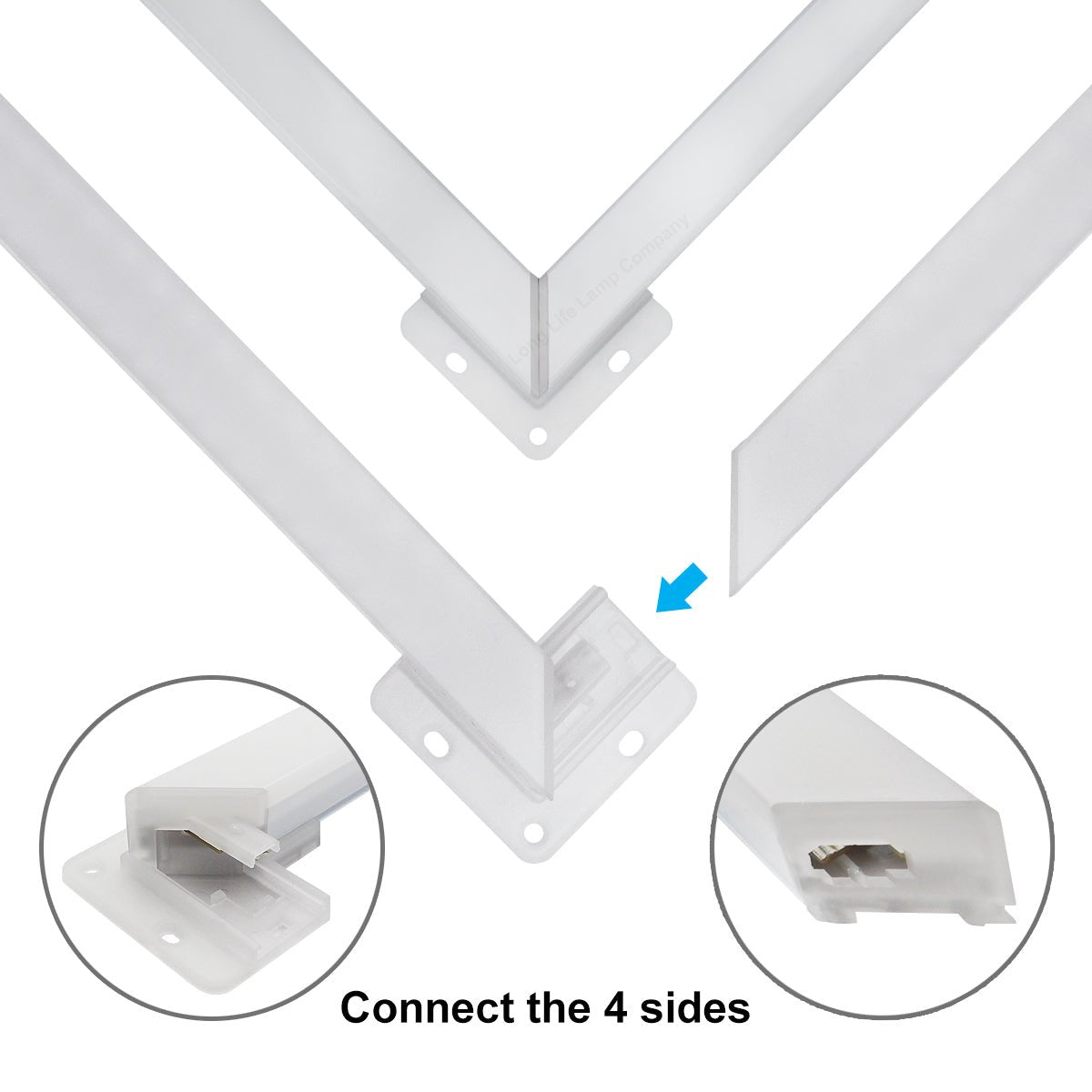 40w Ceiling Edge Lit LED Panel 600 x 600 Recessed Border Frame Light 6500K - Energy Light Bulbs - Free delivery on all orders
