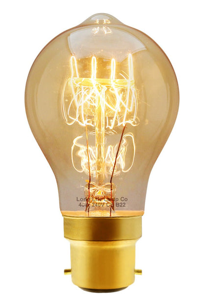 40w GLS Quad Loop Filament Vintage Cage Bay Baypnet B22 Cap Bulb - Energy Light Bulbs - Free delivery on all orders