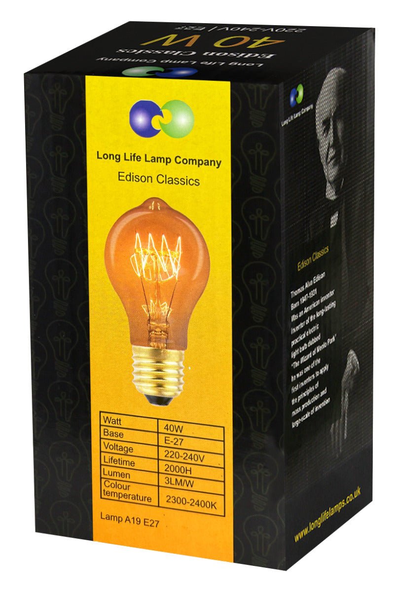 40w GLS Quad Loop Filament Vintage Cage Edison Screw E27 Screw Bulb - Energy Light Bulbs - Free delivery on all orders