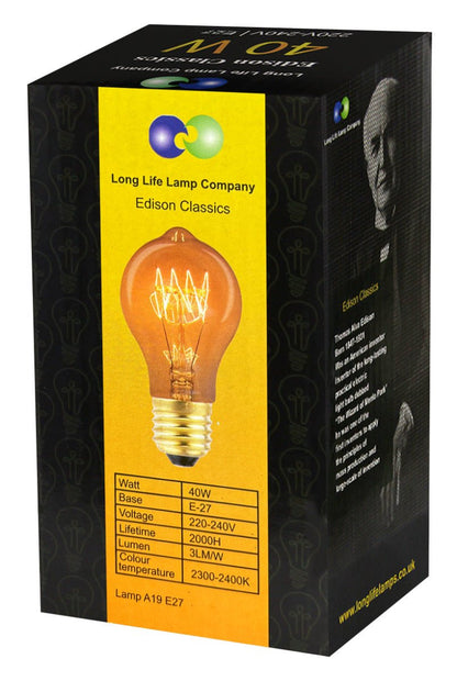 40w GLS Quad Loop Filament Vintage Cage Edison Screw E27 Screw Bulb - Energy Light Bulbs - Free delivery on all orders