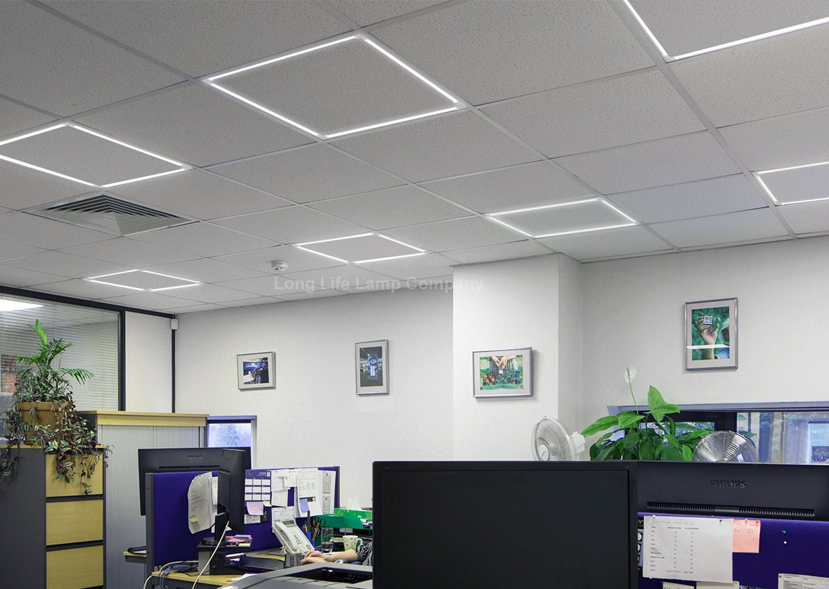 40w LED Edge Lit Border Panel Recessed Suspended Ceiling Frame Panel 600 x 600 Cool White - Energy Light Bulbs - Free delivery on all orders