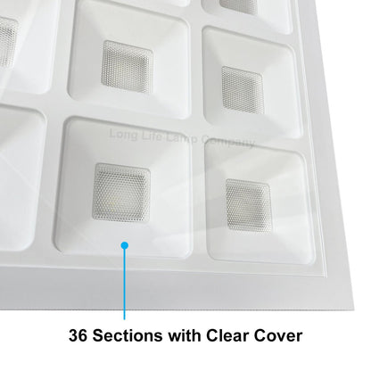 40w LED Panel 600 x 600 Recessed Ceiling Light 6500K 36 Sections Modular Replacement - Energy Light Bulbs - Free delivery on all orders