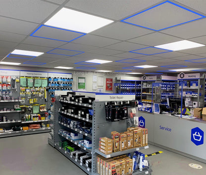 40w LED Recessed Ceiling Panel Frame Border Edge Light Blue 600 X 600 - Energy Light Bulbs - Free delivery on all orders