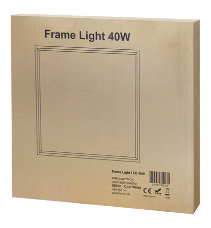 40w LED Recessed Ceiling Panel Frame Border Edge Light Cool White 6500k 600 x 600 - Energy Light Bulbs - Free delivery on all orders