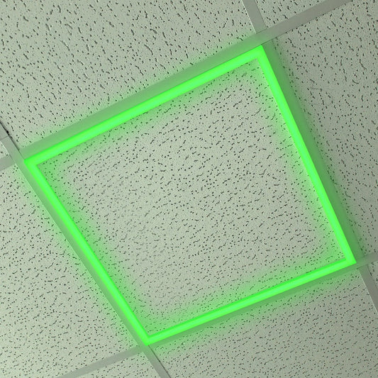 40w LED Recessed Ceiling Panel Frame Border Edge Light Green 600 X 600 - Energy Light Bulbs - Free delivery on all orders