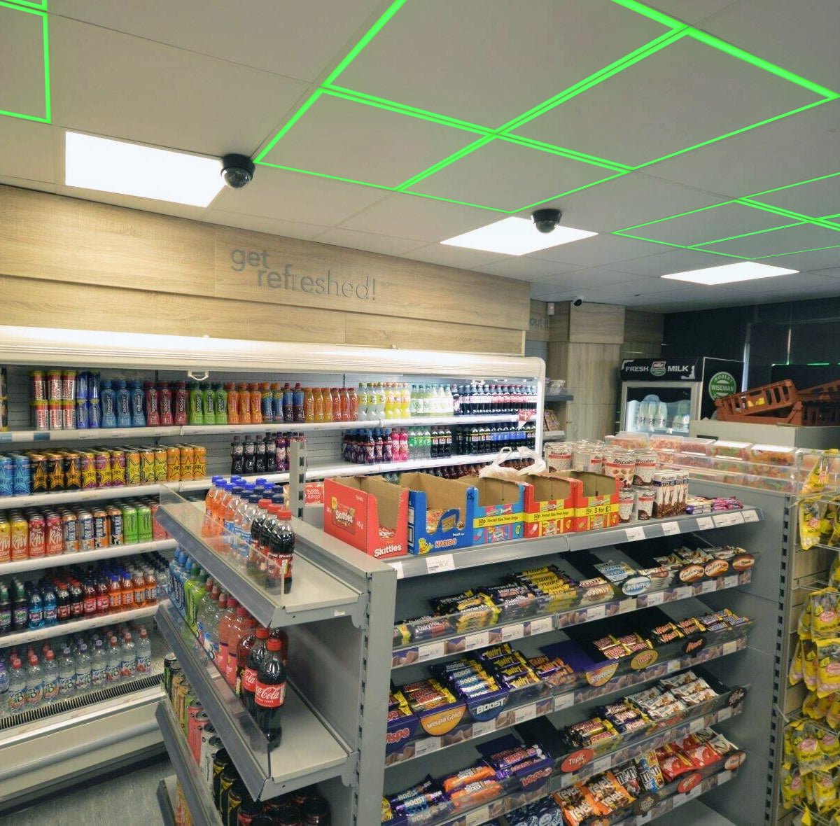 40w LED Recessed Ceiling Panel Frame Border Edge Light Green 600 X 600 - Energy Light Bulbs - Free delivery on all orders