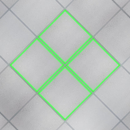 40w LED Recessed Ceiling Panel Frame Border Edge Light Green 600 X 600 - Energy Light Bulbs - Free delivery on all orders