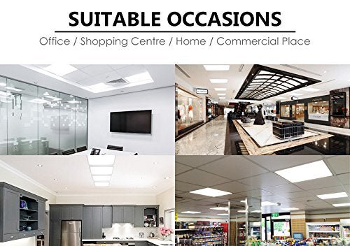 40w White Body LED Ceiling Panel Light 600 x 600 Flat 6500K - Energy Light Bulbs - Free delivery on all orders