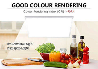 40w White Body LED Ceiling Panel Light 600 x 600 Flat 6500K - Energy Light Bulbs - Free delivery on all orders
