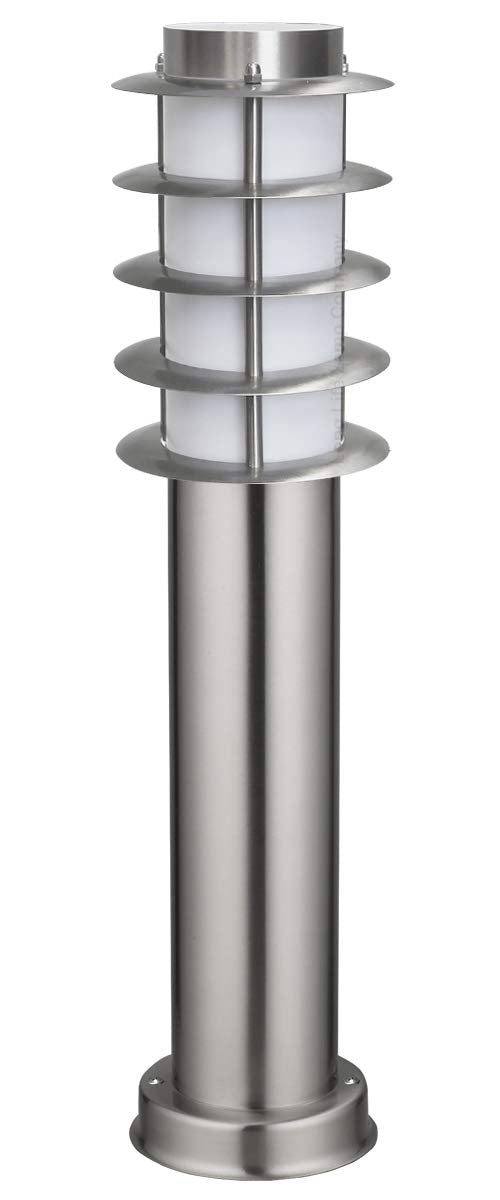 Modern Outdoor Bollard Light Stainless Steel Opaque Diffuser - Energy Light Bulbs - Free delivery on all orders