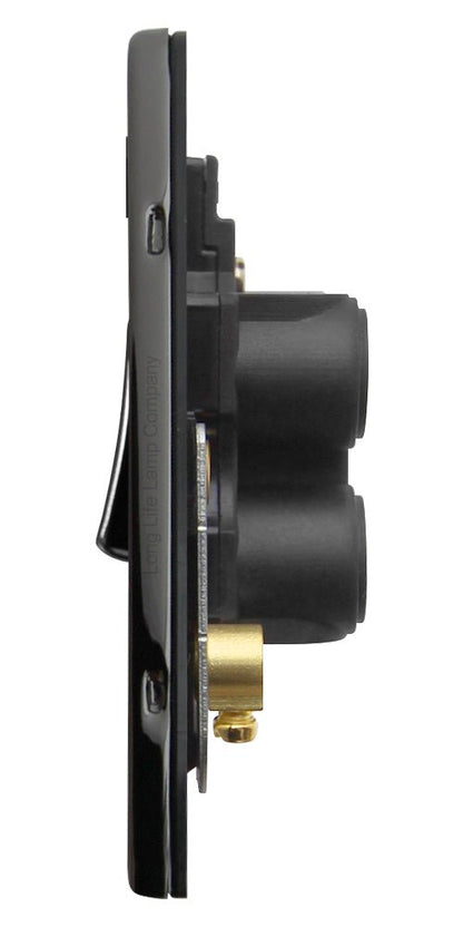 45Amp Cooker Switch Neon Indicator Double Pole Black Nickel Screwless Plate - Energy Light Bulbs - Free delivery on all orders