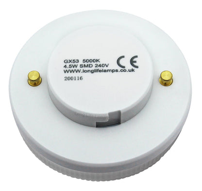 4.5w LED GX53 Light Bulb Replacement for CFL Cool White - Energy Light Bulbs - Free delivery on all orders