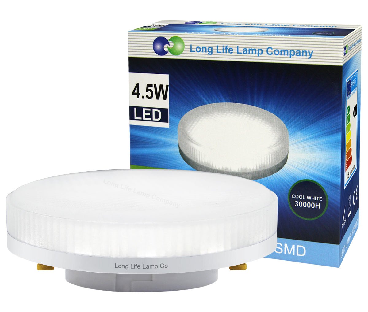 4.5w LED GX53 Light Bulb Replacement for CFL Cool White - Energy Light Bulbs - Free delivery on all orders