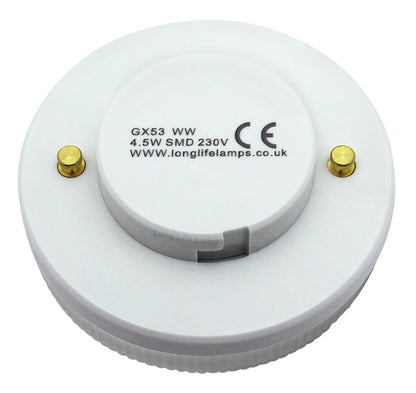 4.5w LED GX53 Light Bulb Replacement For CFL Warm White - Energy Light Bulbs - Free delivery on all orders