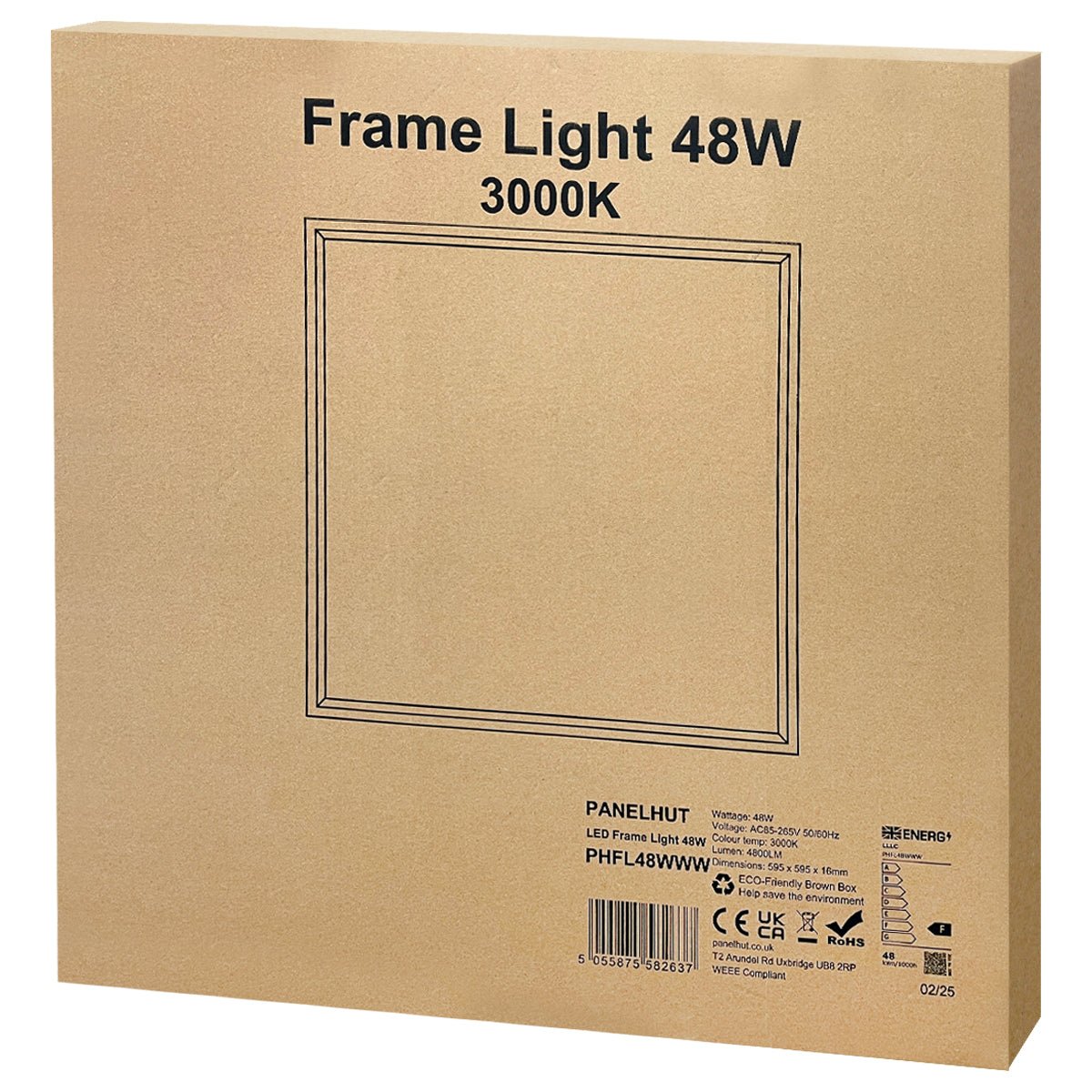 48w Ceiling Edge Lit LED Panel 600 x 600 Recessed Border Frame Light 3000K - Energy Light Bulbs - Free delivery on all orders