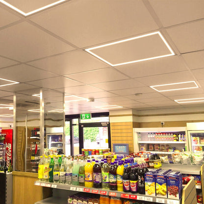48w Ceiling Edge Lit LED Panel 600 x 600 Recessed Border Frame Light 3000K - Energy Light Bulbs - Free delivery on all orders