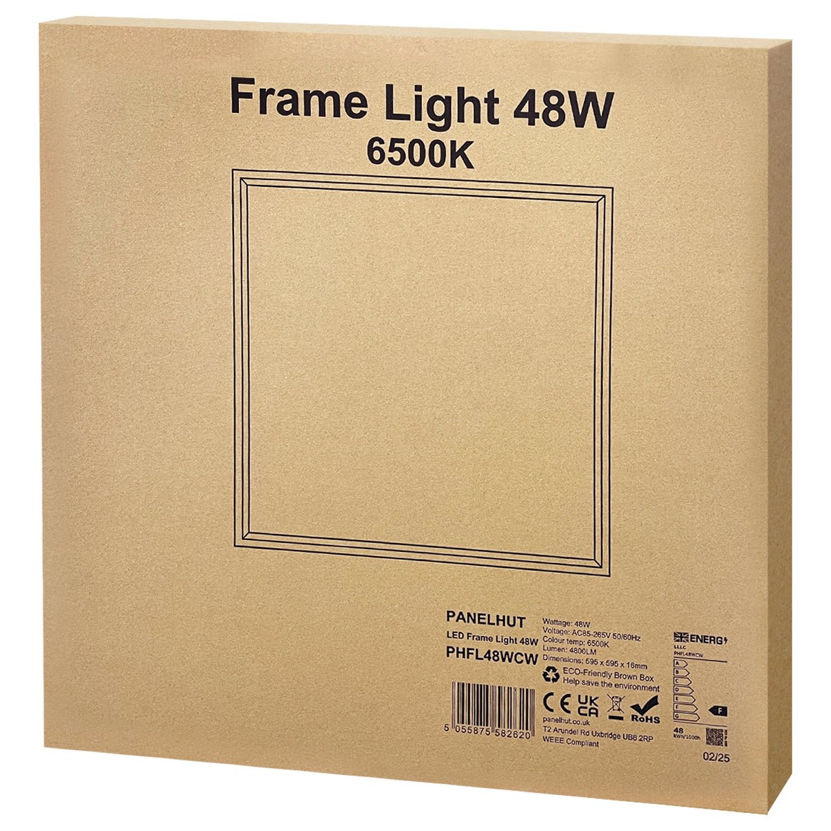 48w Ceiling Edge Lit LED Panel 600 x 600 Recessed Border Frame Light 6500K - Energy Light Bulbs - Free delivery on all orders