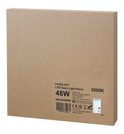 48W LED Backlight Recessed Ceiling Panel 600 X 600 Very High Lumen 3000K Warm White - Energy Light Bulbs - Free delivery on all orders