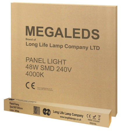 48w LED Ceiling Panel Light Fitting Flush Mount 4000K Cool White 600mm x 600mm - Energy Light Bulbs - Free delivery on all orders