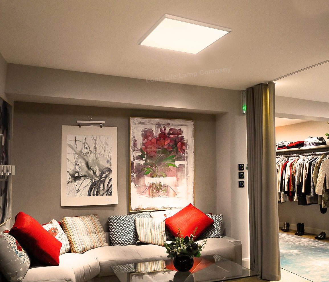 48w Surface Mount LED Ceiling Panel 600 x 600 Frame with LED Panel White Body Warm White - Energy Light Bulbs - Free delivery on all orders