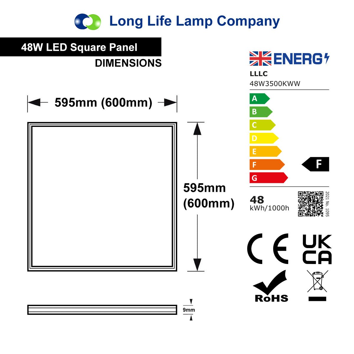 48w Surface Mount LED Ceiling Panel 600 x 600 Frame with LED Panel White Body Warm White - Energy Light Bulbs - Free delivery on all orders