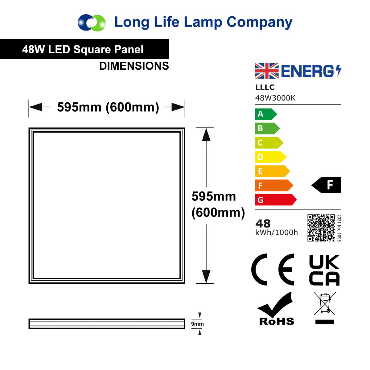 48w Surface Mount LED Ceiling Panel 600 x 600 Frame with LED Panel White Body Warm White - Free delivery on all orders