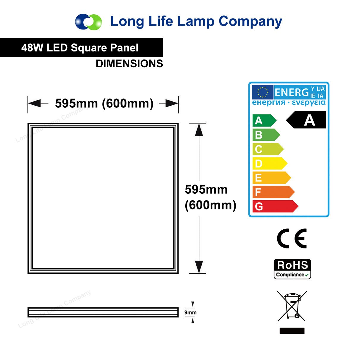 48w Surface Mount LED Panel 600 x 600 Frame with LED Panel White Body 3 Year Warranty - Energy Light Bulbs - Free delivery on all orders