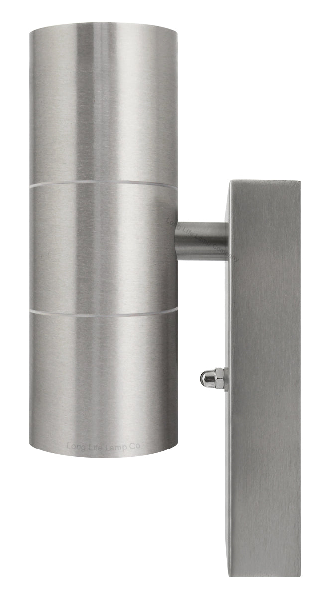 Outdoor Up Down Wall Light Dusk Till Dawn Sensor Stainless Steel Finish ZLC0203DTD
