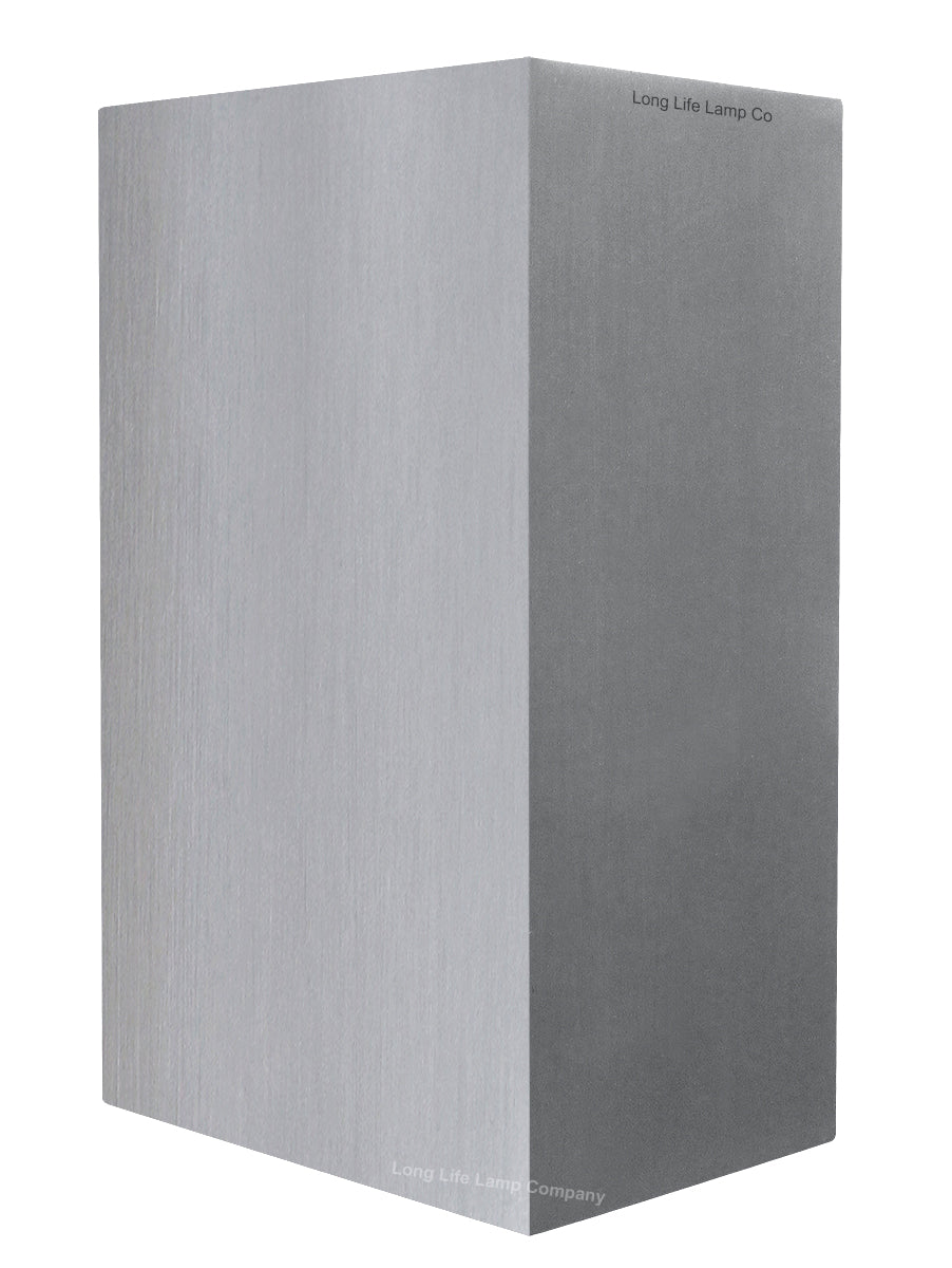 Modern Rectangular Up Down Aluminium Finish Outdoor Wall Light Fixture GU10 ZLC063AB