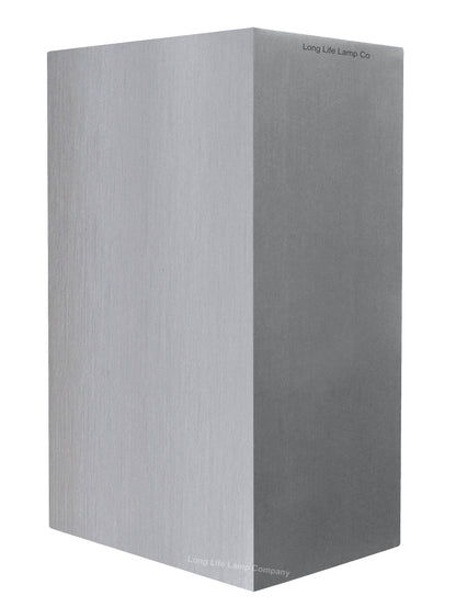 Modern Rectangular Up Down Aluminium Finish Outdoor Wall Light Fixture GU10 ZLC063AB