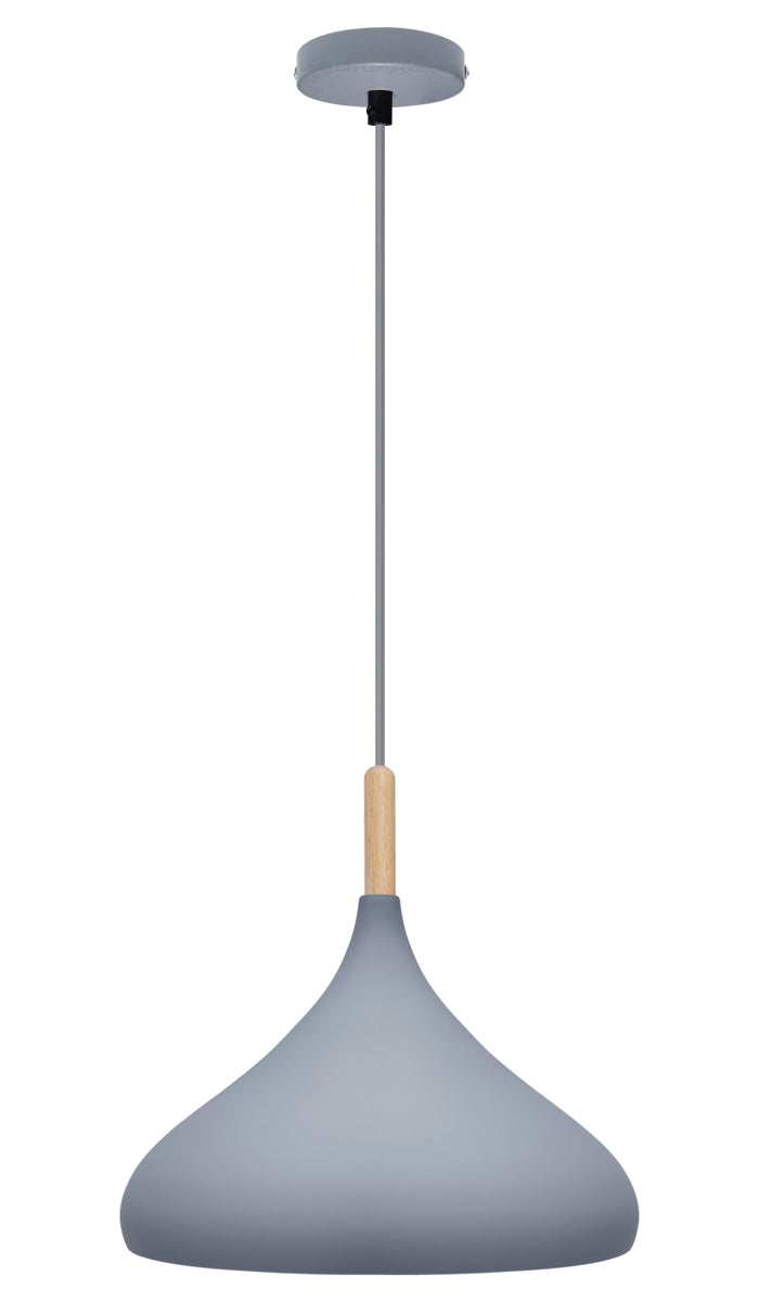 Grey Metal Dome Pendant Ceiling Light Vintage Orient Hanging Shade M0136