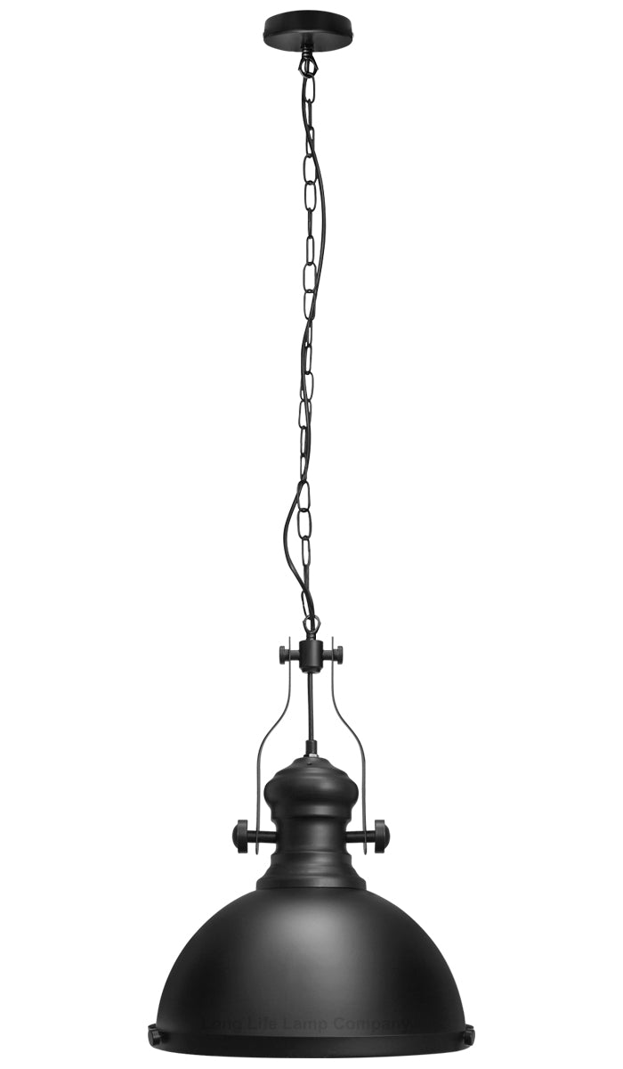Industrial Black Ceiling Pendant Light with 9W LED - Free delivery on all orders