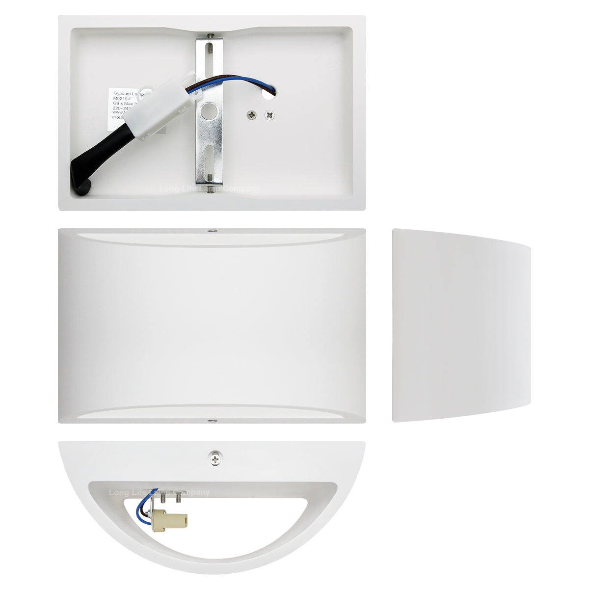 Modern Up Down Gypsum Ceramic Wall Light with G9 LED 5W WW