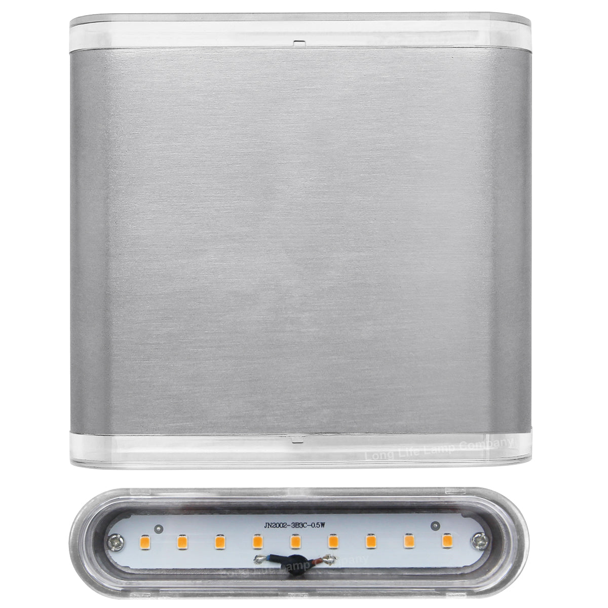 6W LED Outdoor Wall Light Warm White Stainless Steel IP54