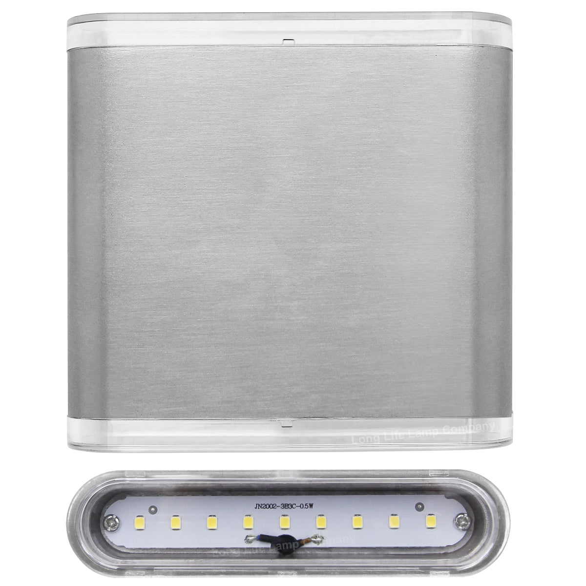 6W LED Outdoor Wall Light Cool White Stainless Steel IP54