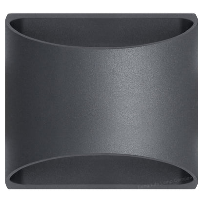 Modern LED Outdoor Wall Light Black Warm White