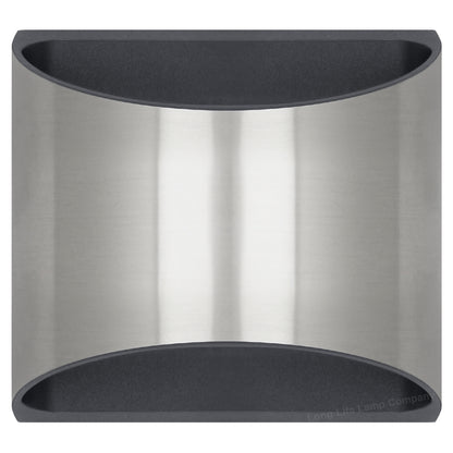 8W LED Outdoor Wall Light Warm White Stainless Steel IP54